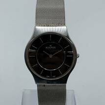 SKAGEN スカーゲン メンズ腕時計 腕時計 時計 ユニセックス クオーツ クォーツ 黒文字盤 3針 ステンレススチール デンマーク TI 69_画像1