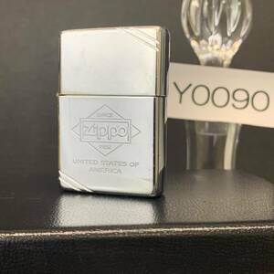 ZIPPO オイルライター　DIAGONAL LINE　PAT.2032695 vintage　replica　ジッポー　93年製　Y0090