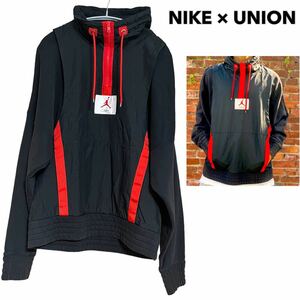 レア NIKE × UNION JORDAN NRG AS 1/2 ZIP ナイキ ユニオン ジョーダン スウェット切り替え ナイロン ジャケット トレーナー ハーフジップ