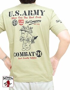 U.S.ARMY半袖Tシャツ◆TEDMAN/テッドマン ベージュXXLサイズ（サイズ46）TDSS-549 エフ商会 efu アメカジ ミリタリー