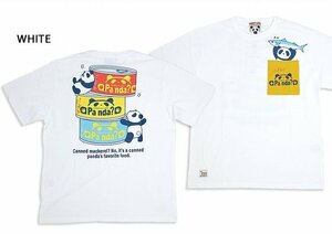 Panda CAN半袖Tシャツ◆PANDIESTA JAPAN ホワイトXLサイズ 523352 パンディエスタジャパン パンダ 缶詰 ユニセックス