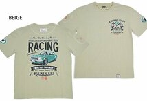 元祖走り屋半袖Tシャツ◆カミナリ ベージュMサイズ 中排気量 KMT-232 雷 エフ商会 efu 昭和 レトロ_画像2