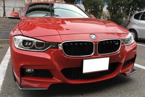 新品 BMW F30 / F31 Mスポーツ カーボンフロントスポイラーFS 左右セット フロントリップ 新品 エアロワークス