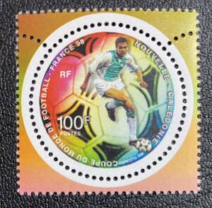 ニューカレドニア サッカー ワールドカップ　円形切手　1種　未使用 NH