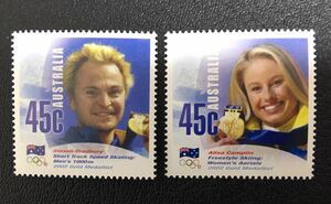  Australia 2002 year salt re-k City winter . wheel Olympic Bradbury - camp Lynn Speed issue 2 kind . unused NH