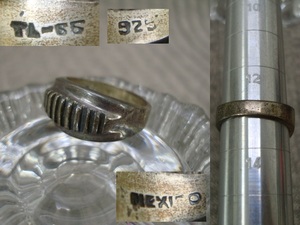 メキシコ "TL-86 925 MEXICO"刻印 シルバーリング 約13号 指輪 