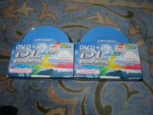 三菱ケミカルメディア DVD+R 8.5GB スピンドルケース入り 10枚 DTR85HP10S　2個セット 【未使用品】