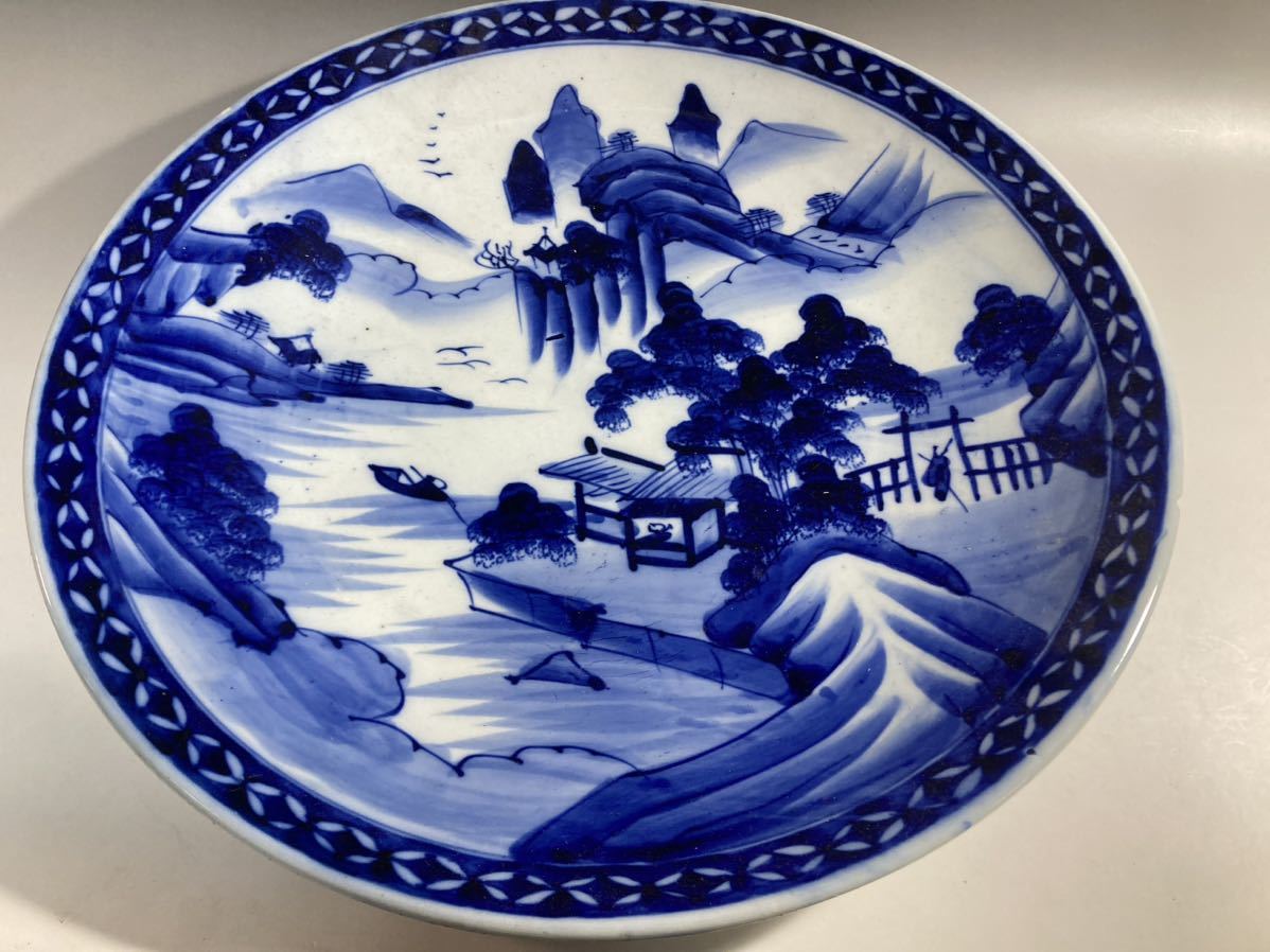最安値】 中国美術 山水 大皿 粉彩 飾皿 catalogo.tvs.com.bo