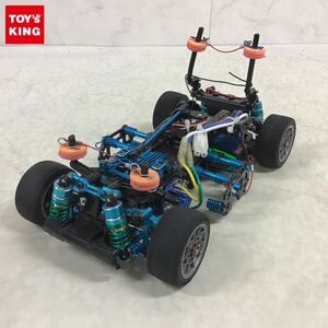 1 jpy ~ Junk radio controlled car chassis, motor, Sanwa RX-371 other 
