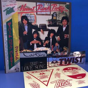 C帯付LP Twist ツイスト 世良公則 The Heart Rook Party ステッカー付 レコード 5点以上落札で送料無料