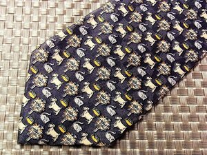 [ stock disposal sale ]* bargain sale *FK2075* Valentino [ cat dog terrier animal tree pattern ] necktie *