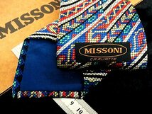 ♪今週の特売980円～♪0829W♪状態並品【MISSONI】ミッソーニ【ペイズリー ストライプ 柄】ネクタイ♪_画像2