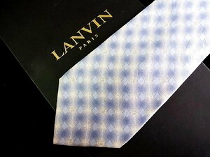 ♪今週の特売980円～♪1695♪良品【LANVIN】ランバン【花 小花 四角 柄】ネクタイ♪