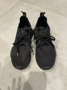 adidas アディダス NMD_R1 オールブラック サイズ US9 27cm 日本語 カタカナ YEEZY BOOST