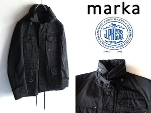 marka × J.PRESS マーカ ジェイプレス コラボ 別注 ポリエステルツイル M-65 ミリタリージャケット 3 黒 ブラック MARKAWARE マーカウェア