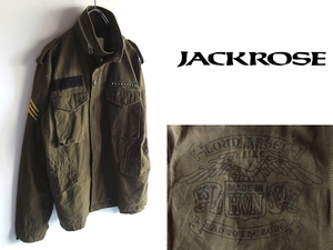 JACKROSE ジャックローズ バックプリント スタッズ 米軍ビンテージ型 M-65 ミリタリージャケット M カーキ オリーブ Y2K