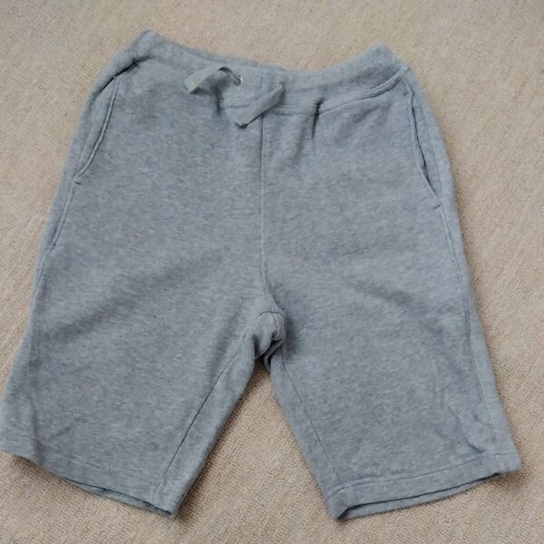 ハーフパンツ ショートパンツ GU 半ズボン グレー 150 子供