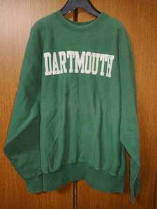 90s USA製 リバースウィーブ型スウェット dartmouth ダートマス the cotton exchange グリーン XL チャンピオン