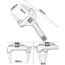 ワイド モンキーレンチ 銀 工具 ワイド ブラック 配管 スパナ DIY_画像4