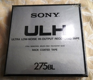未開封　オープンリール　テープ　SONY ULH　275BL　ultra low noise hi output recording tape 275m 36micron