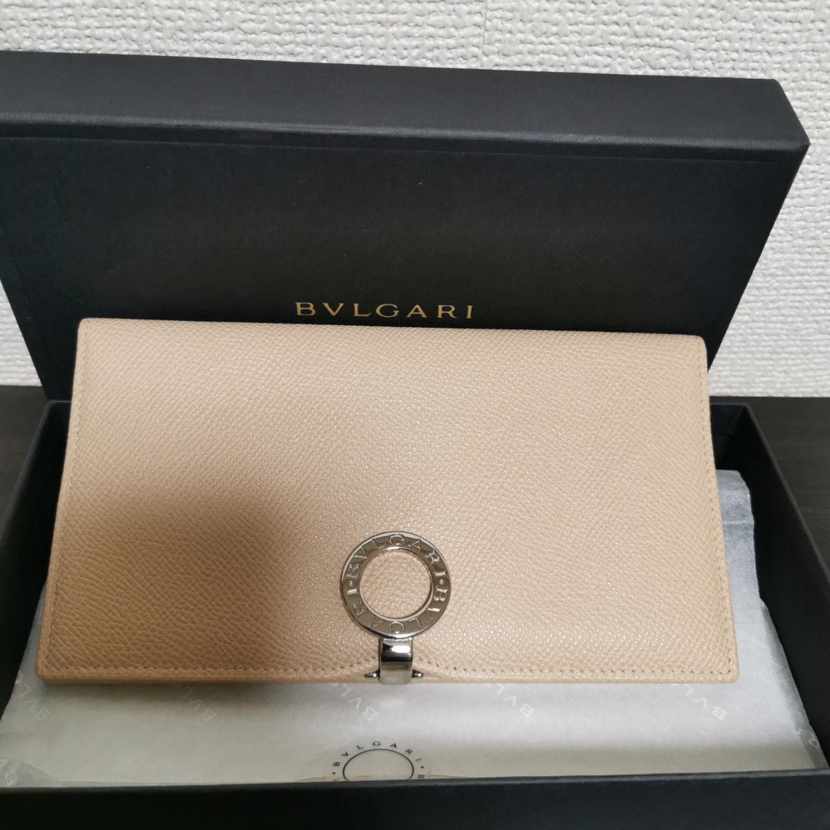 保障できる 【美品級】BVLGARI(ブルガリ)ロゴクリップ 長財布
