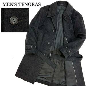 MEN'S TENORAS モヘア混 ウール ロング コート(L)チャコールグレー メンズティノラス メンズ スーツ アウター 紳士服 日本製
