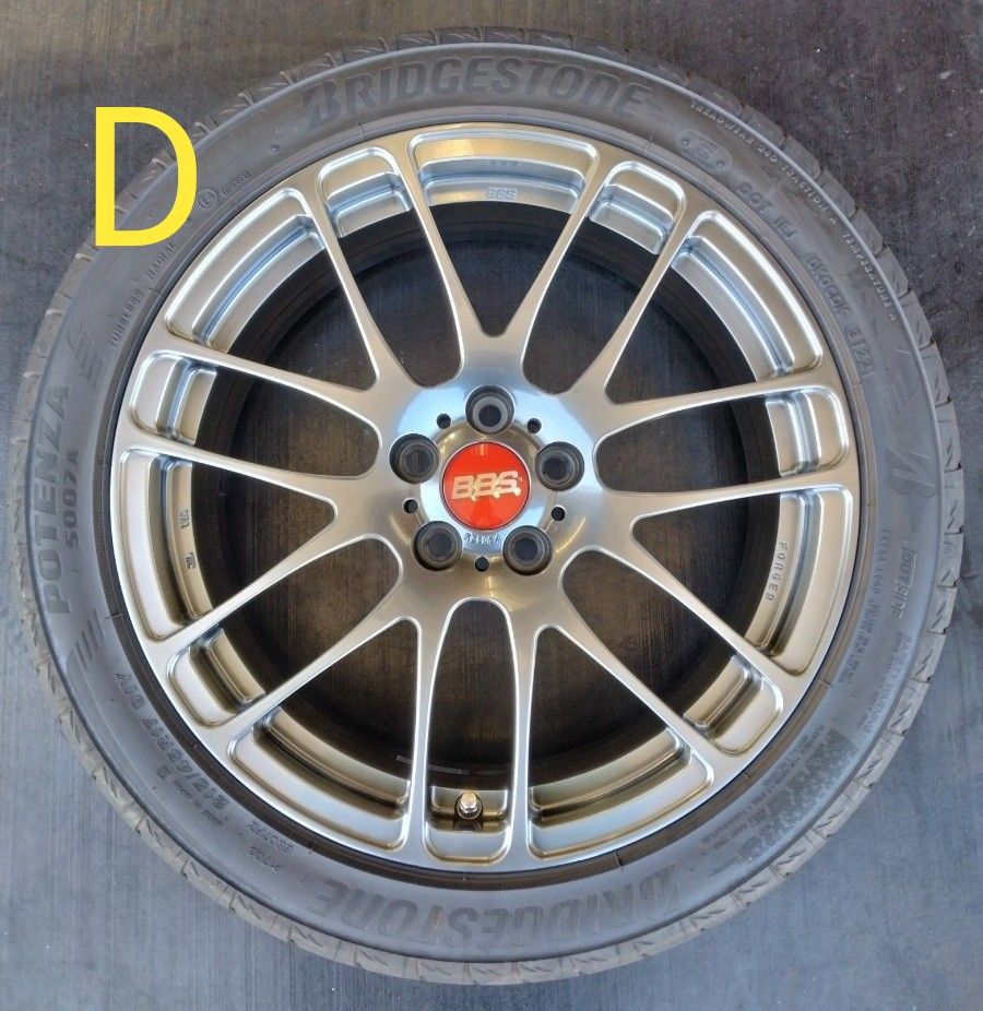 海外輸入】 C.美品BBS RE-L2 17×7.0J&BS R330 215/45/ZR/17 2本 送料