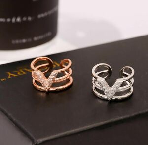 [ free shipping ] ring . loquat free size ring Cubic * zirconia Cross present (13 number ~22 number ) man and woman use pink gold new goods 