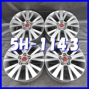 ■送料無料A2■ マツダ アテンザ 純正 ■ 17×7J+60 ■ 5H PCD114.3 ■ ハブφ67 ◇ ４本 ◇ シルバー系 センターキャップ/レッドシール付