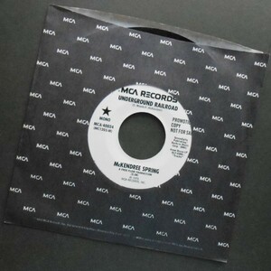 McKENDREE SPRING Underground Railroad M/S US盤シングルPR MCA 1973