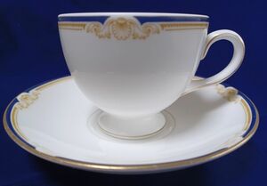 ウェッジウッド/ Wedgwood キャベンディッシュ カップ口径8.4cm高さ7cm＆ソーサー径15cm 中古