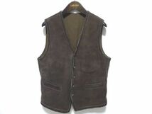 VAZZOLER MOUTON x WOOL VEST 48 size / ヴァッツォレール ムートン ウール カスタム ベスト イタリア製 メンズ_画像1