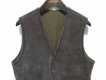 VAZZOLER MOUTON x WOOL VEST 48 size / ヴァッツォレール ムートン ウール カスタム ベスト イタリア製 メンズ_画像2