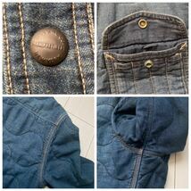 送料無料 新品 未使用 タグ付 POLO ラルフローレン INDIGO インディゴ DENIM デニム 中綿 work military シャツ ジャケット rrl country L_画像7