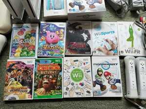 * рабочее состояние подтверждено *Wii роскошный комплект Nintendo nintendo * корпус ×2, сборник .. животное. лес, One-piece, Zelda, King Kong,wii fit wii soprts и т.п. *