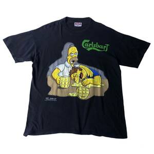 90s Redwood Carlsbart The Simpsons dead drunk Tee Matt Groening 90年代 レッドウッド シンプソンズ 泥酔 Tシャツ 1998 vintage