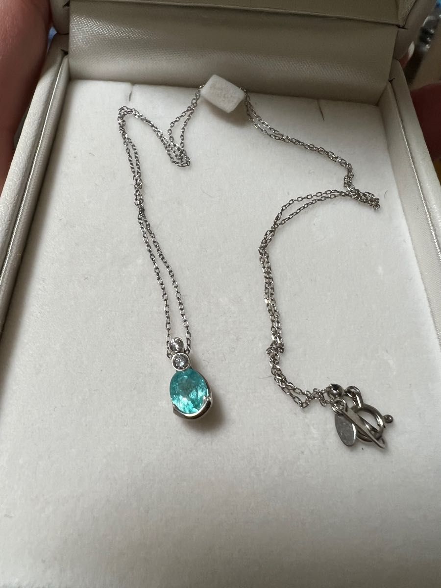買い保障できる K18WGパパラチアサファイアペンダント0.77ct