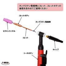 バラ売り：TIG溶接用 タングステン電極棒 ランタンWL20×1.6mm YN16L2S適合　長さ:150mm 5本単価 ランタナ入り2％_画像3