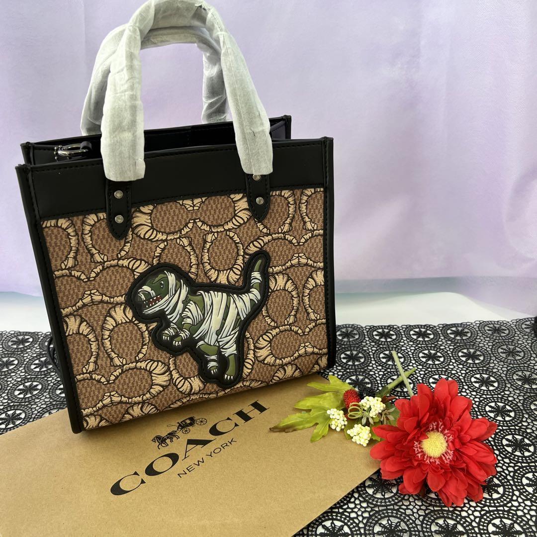 Coach 2way コーチトートバッグ レキシー 恐竜