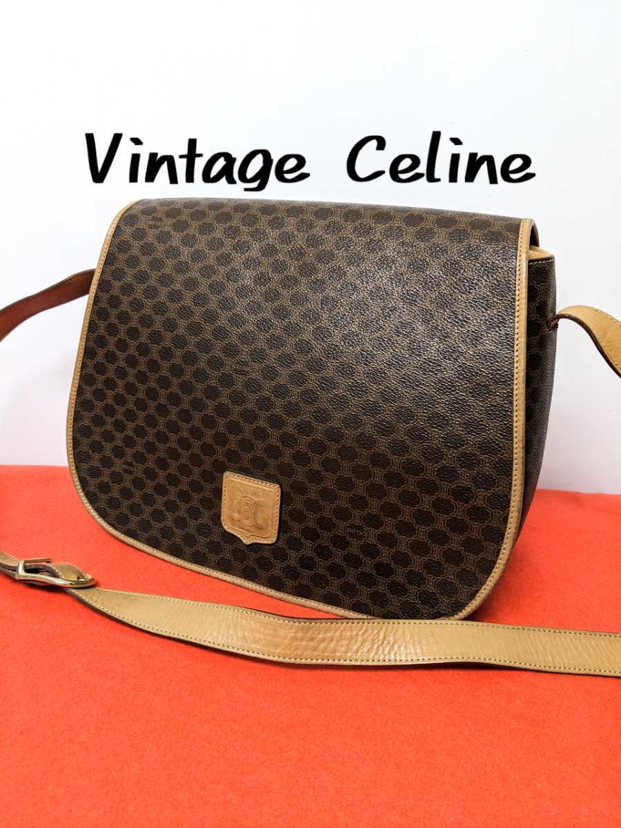 希少・フィービー期 セリーヌ CELINE レザー ショルダーバッグ