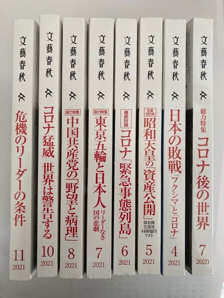 文藝春秋誌　計8冊