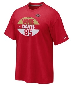 新品 NFL VOTE Vernon Davis Tシャツ S 赤 NIKE サンフランシスコ49ers(フォーティナイナーズ)　送料無料 /San Francisco 49ers ナイキ
