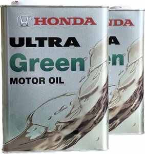 ガソリン用エンジンオイル　ホンダ純正　ＵＬＴＲＡ Ｇｒｅｅｎ　４Ｌ　２缶セット　08216-99974