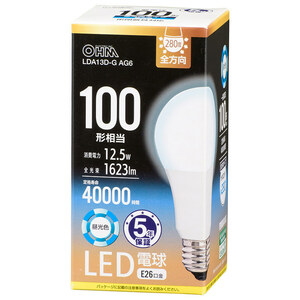 LED電球 E26 100形相当 昼光色｜LDA13D-G AG6 06-3676 オーム電機