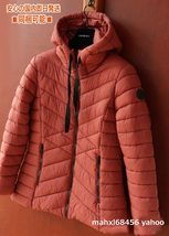新品■madden レディース 超軽量 ジャケット XL コーラルオレンジ 軽量 中綿 暖かさFILLパワー 配色が可愛い 春アウター/フェイクダウン_画像8