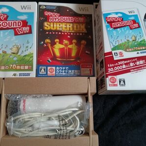 【Wii】 カラオケJOYSOUND Wii　ソフト2本マイクセット　動作品