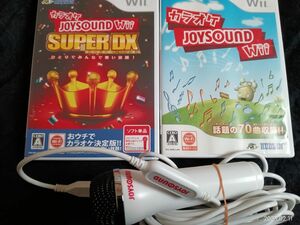 【Wii】 カラオケJOYSOUND Wii　ソフト2本マイクセット　動作品