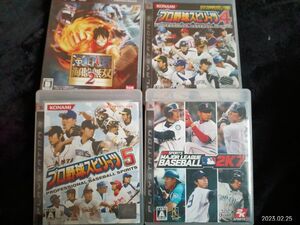 プロ野球スピリッツ4.5 メジャーリーグ　ワンピースPS3ソフト 4点