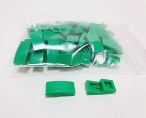 【新品未使用】レゴ　LEGO　スロープ　カーブ　スロープカーブ　1x2 グリーン　緑　50個　１×２