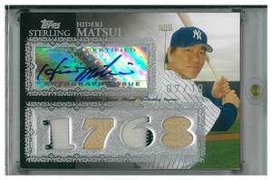 松井秀喜 2007 TOPPS STERLING JERSEY BAT AUTO /10 直筆サイン 1768